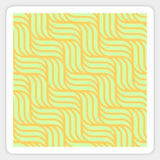 Yellow wave pattern Sticker